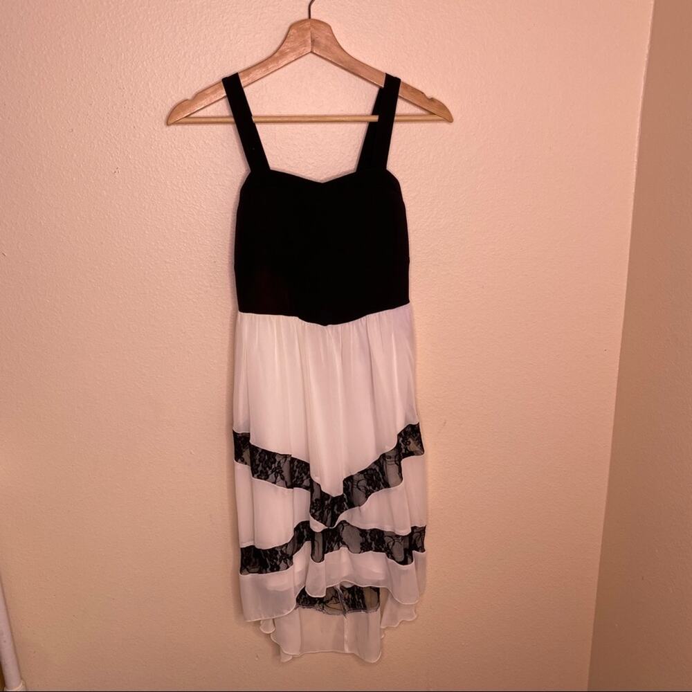 Speechless White and Black Layered Dress 12